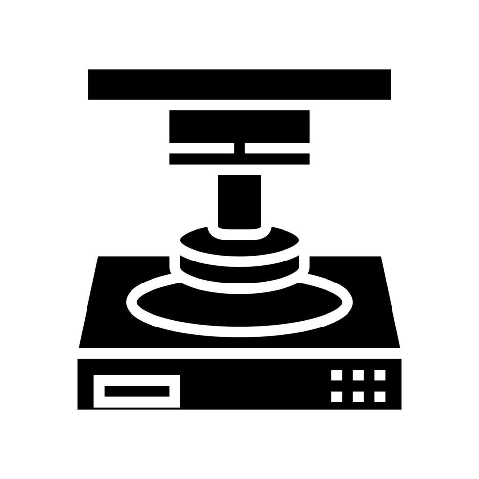 press equipment semiconductor manufacturing glyph icon vector illustration