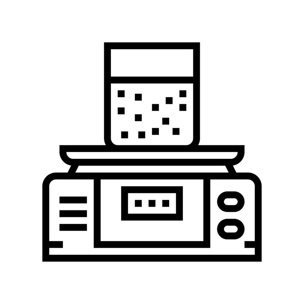 equipment for soil testing and weight measuring line icon vector illustration