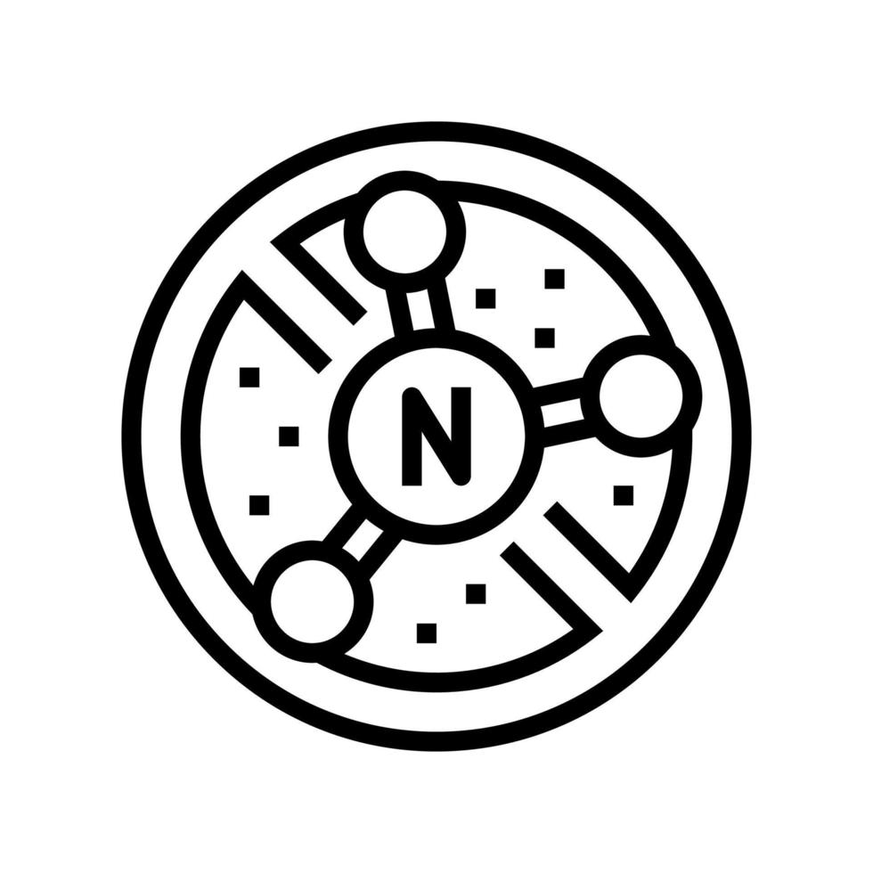 ilustración de vector de icono de línea cosmética libre de nitrato