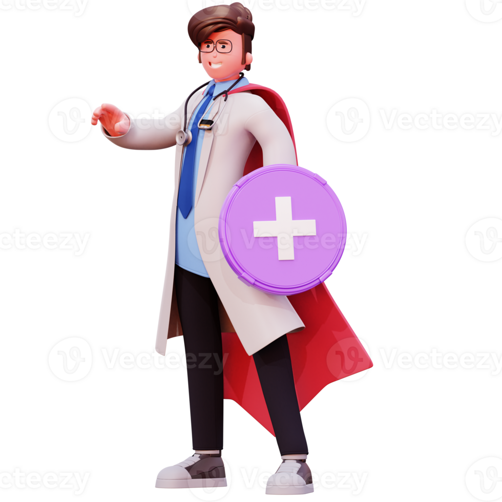 illustration de médecin de sexe masculin personnage 3d png