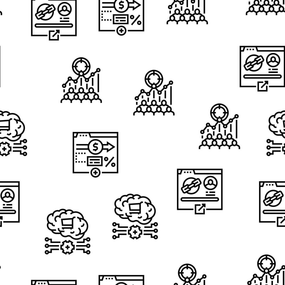 Affiliate Marketing And Commerce Vector Seamless Pattern