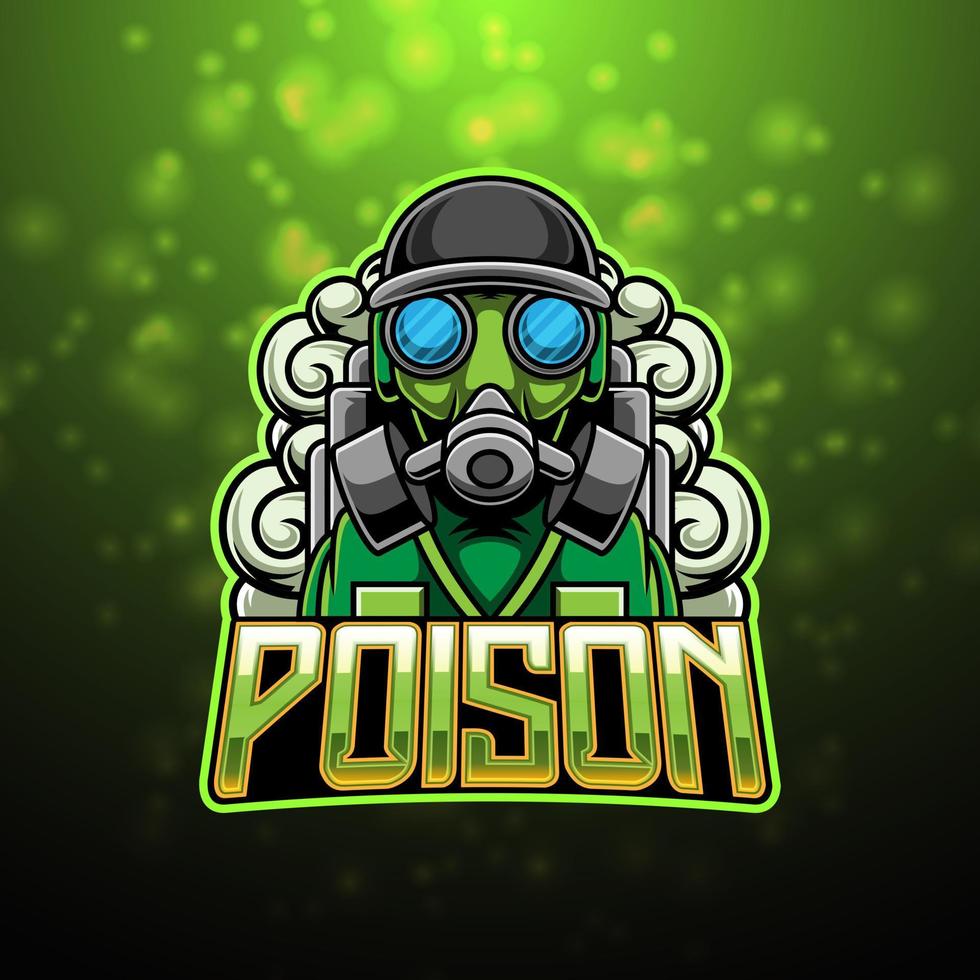 Poison esport mascot logo design vector
