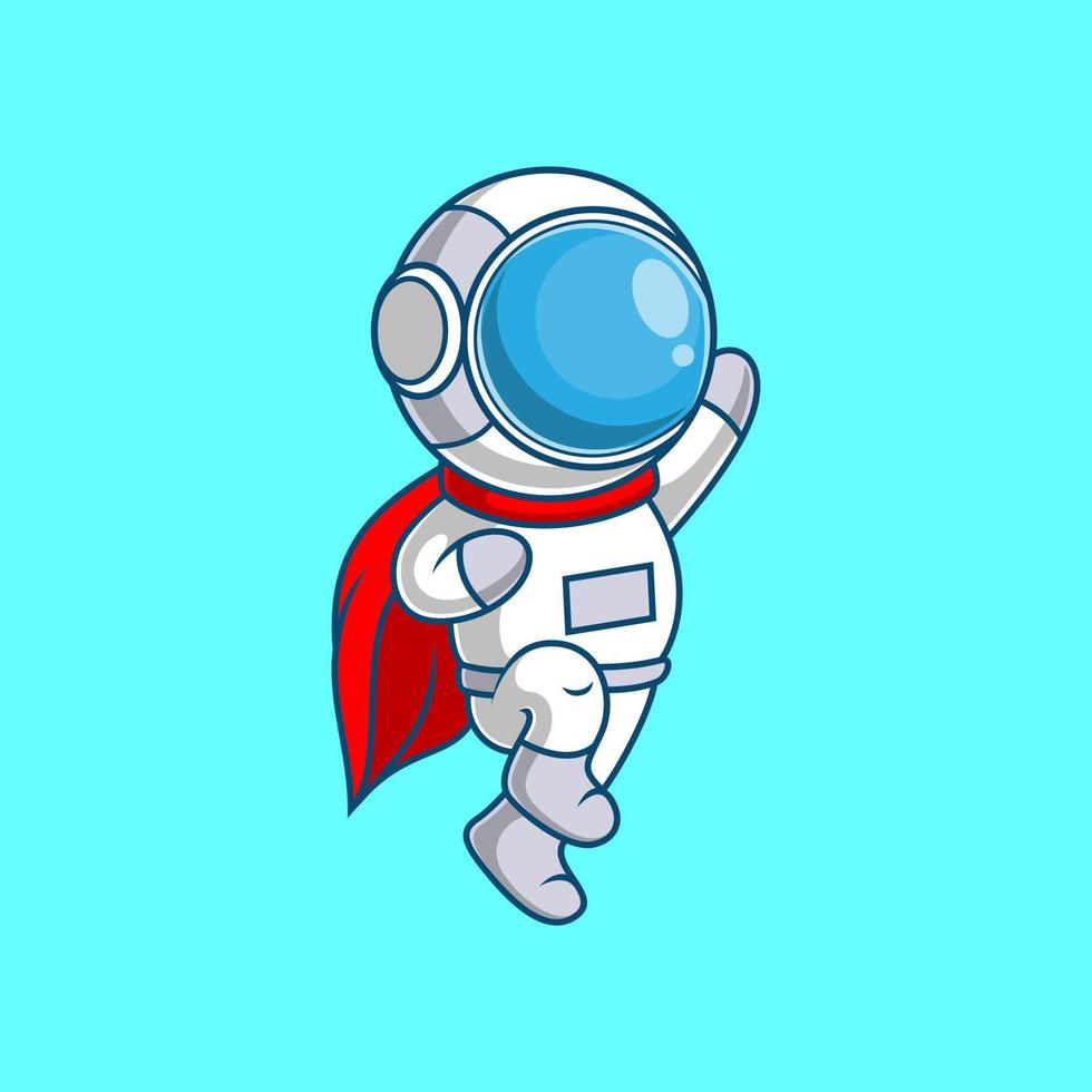 astronaut cartoon in outer space vector