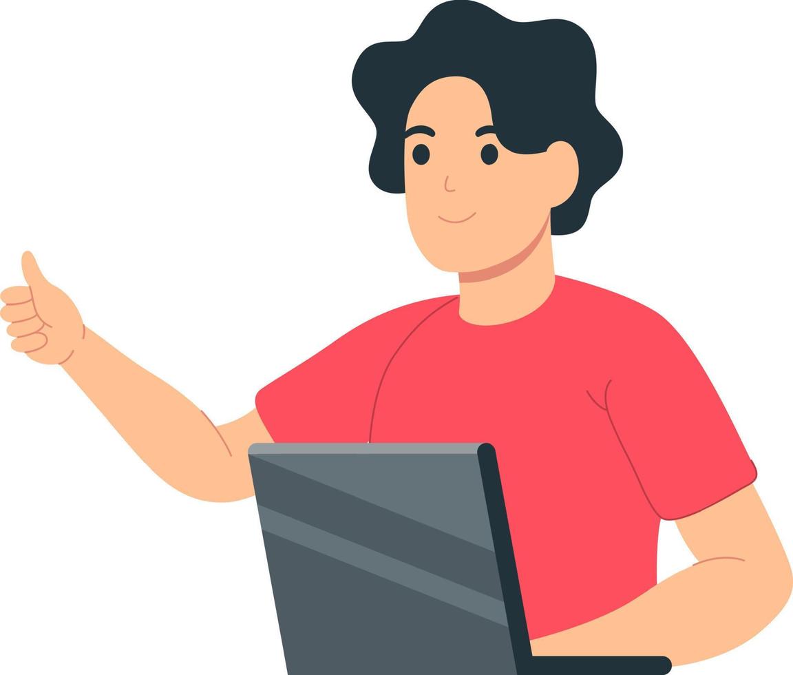 Working and stay at home illustration vector