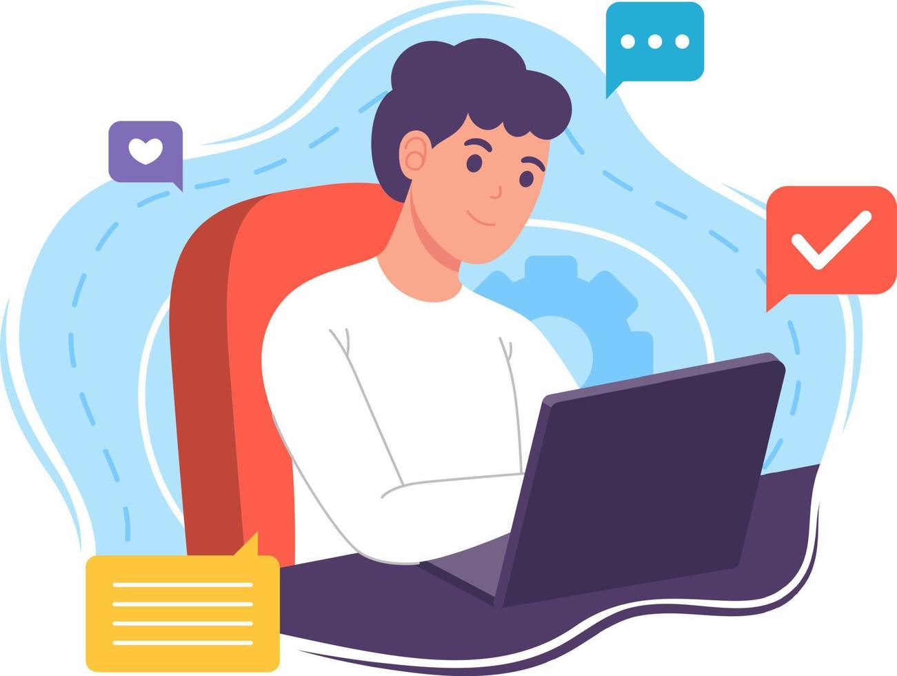 People are working in offices illustration vector