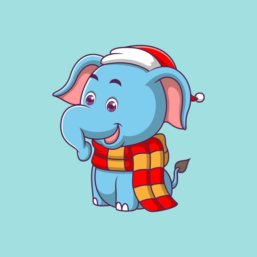 cartoon cute elephant vector