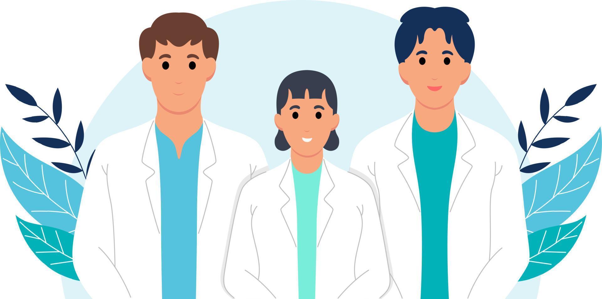 Doctors and nurses illustration vector