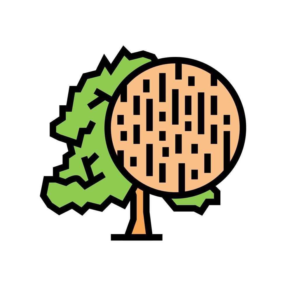 ilustración de vector de icono de color de madera de haya