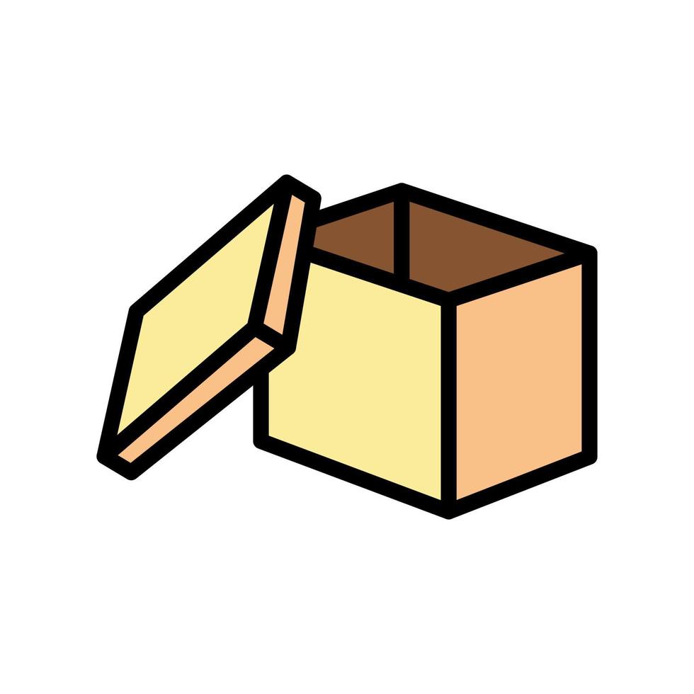 storaging goods box color icon vector illustration