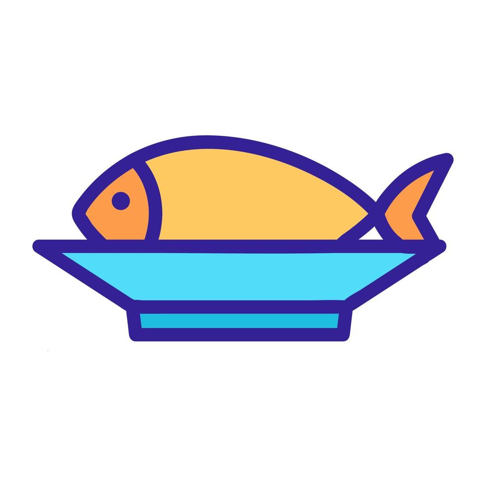 vector de icono de mercado de pescado. ilustración de símbolo de contorno aislado