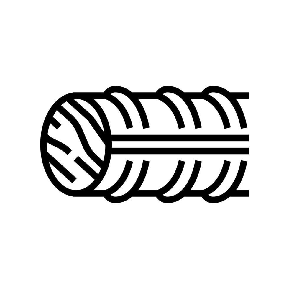 basalt rebar line icon vector illustration