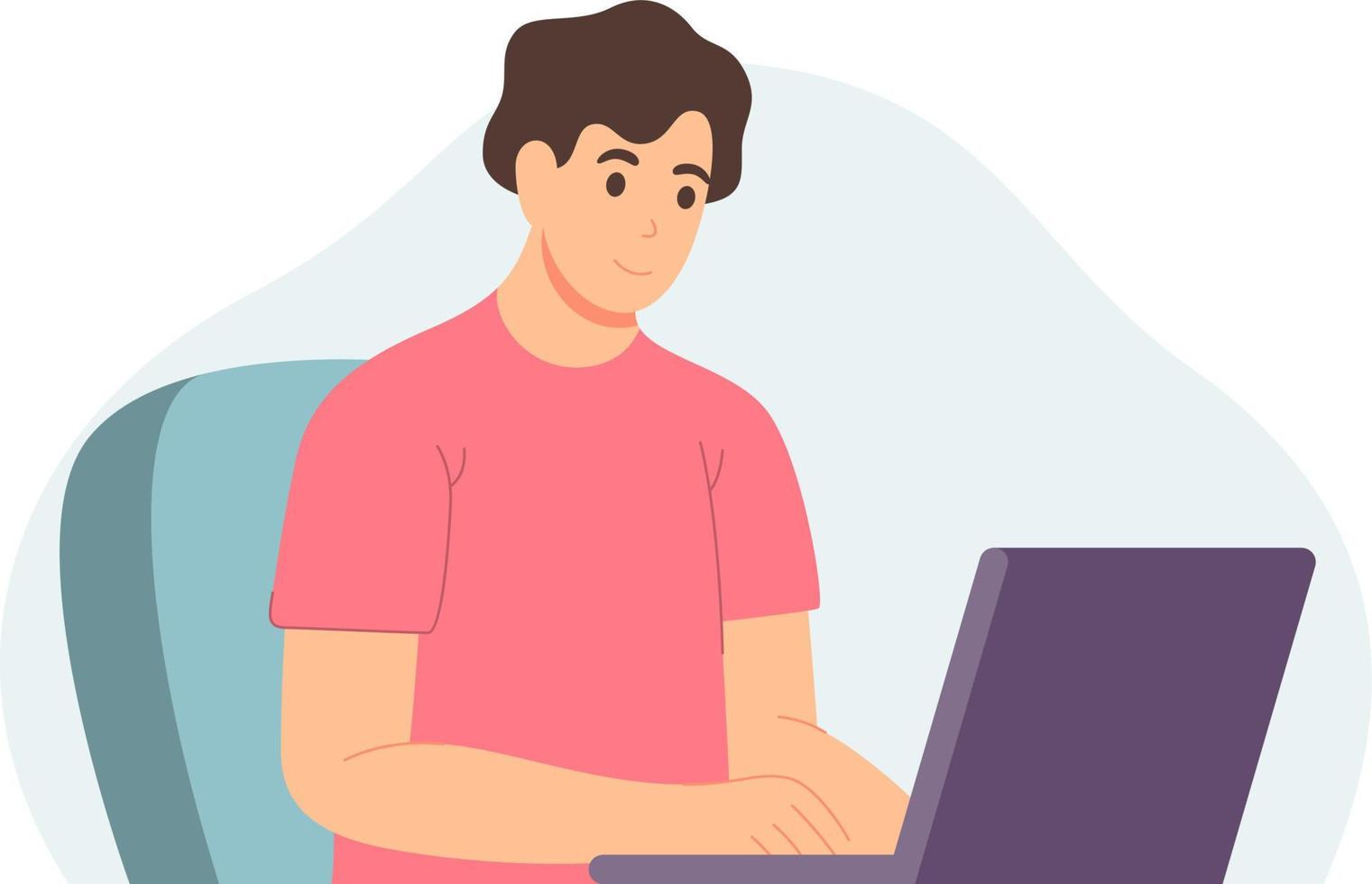 Working and stay at home illustration vector