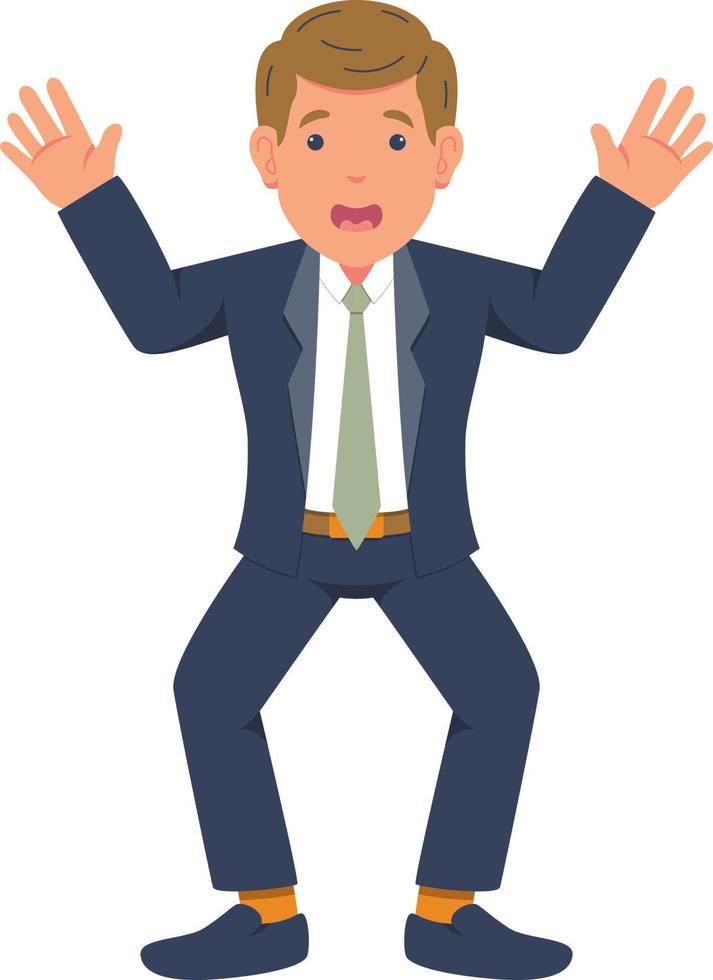 office man with happy expression vector