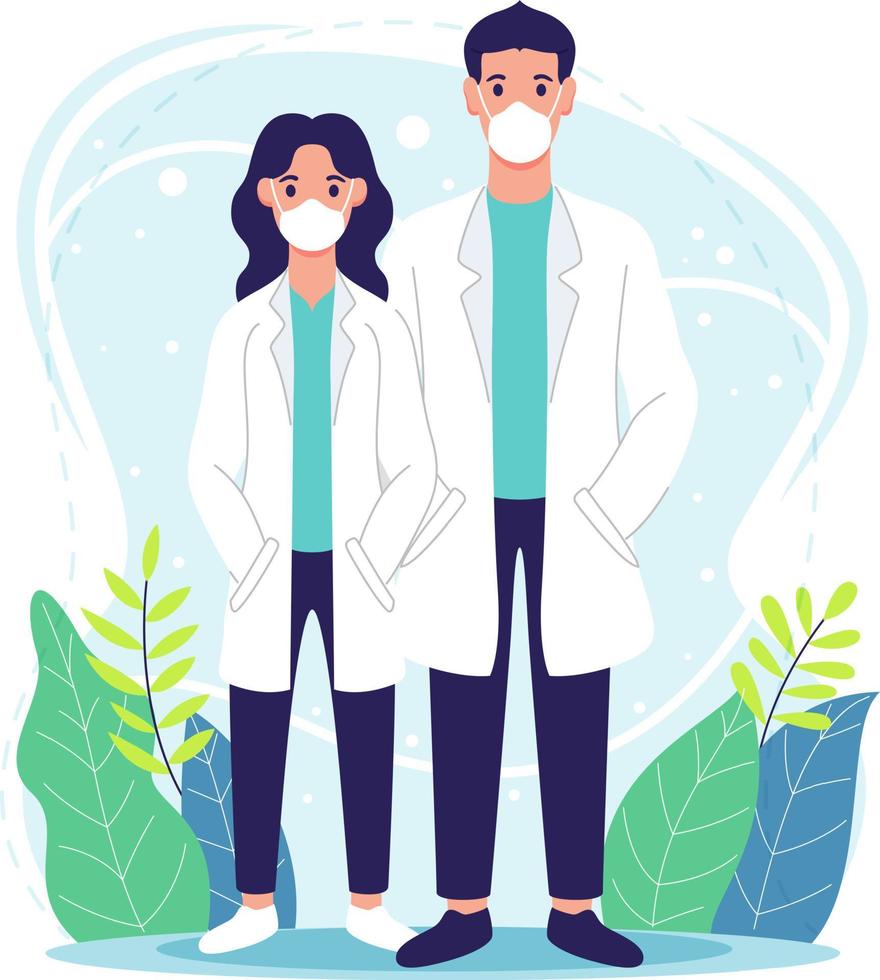 Doctors and nurses illustration vector