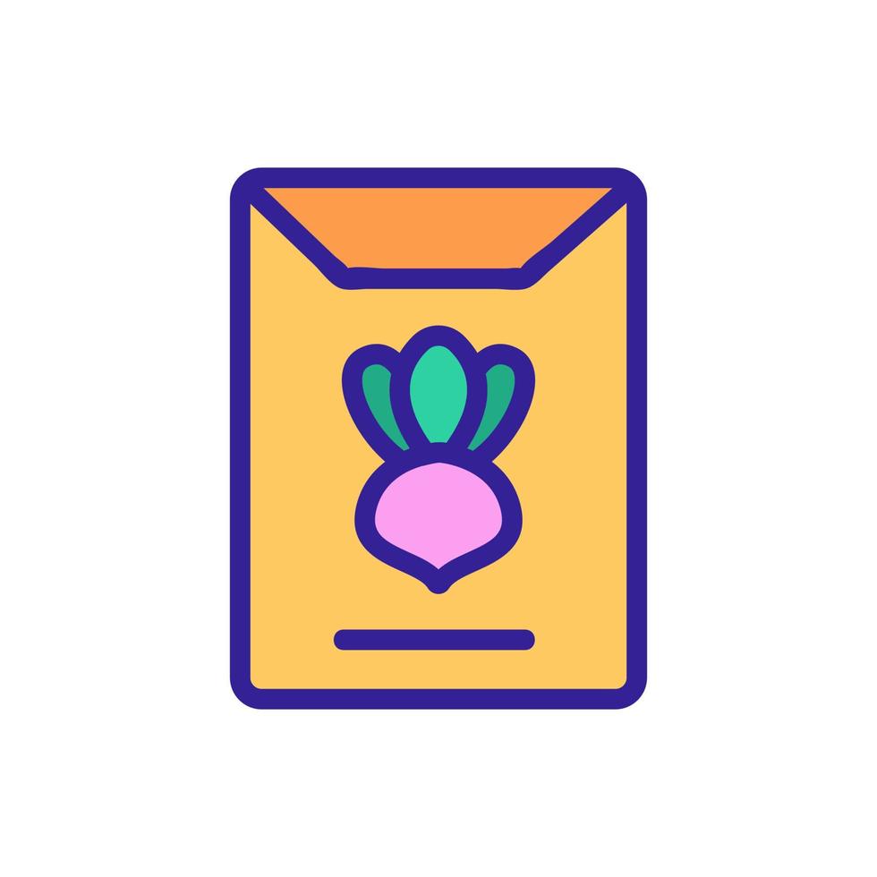 turnip seeds package icon vector outline illustration