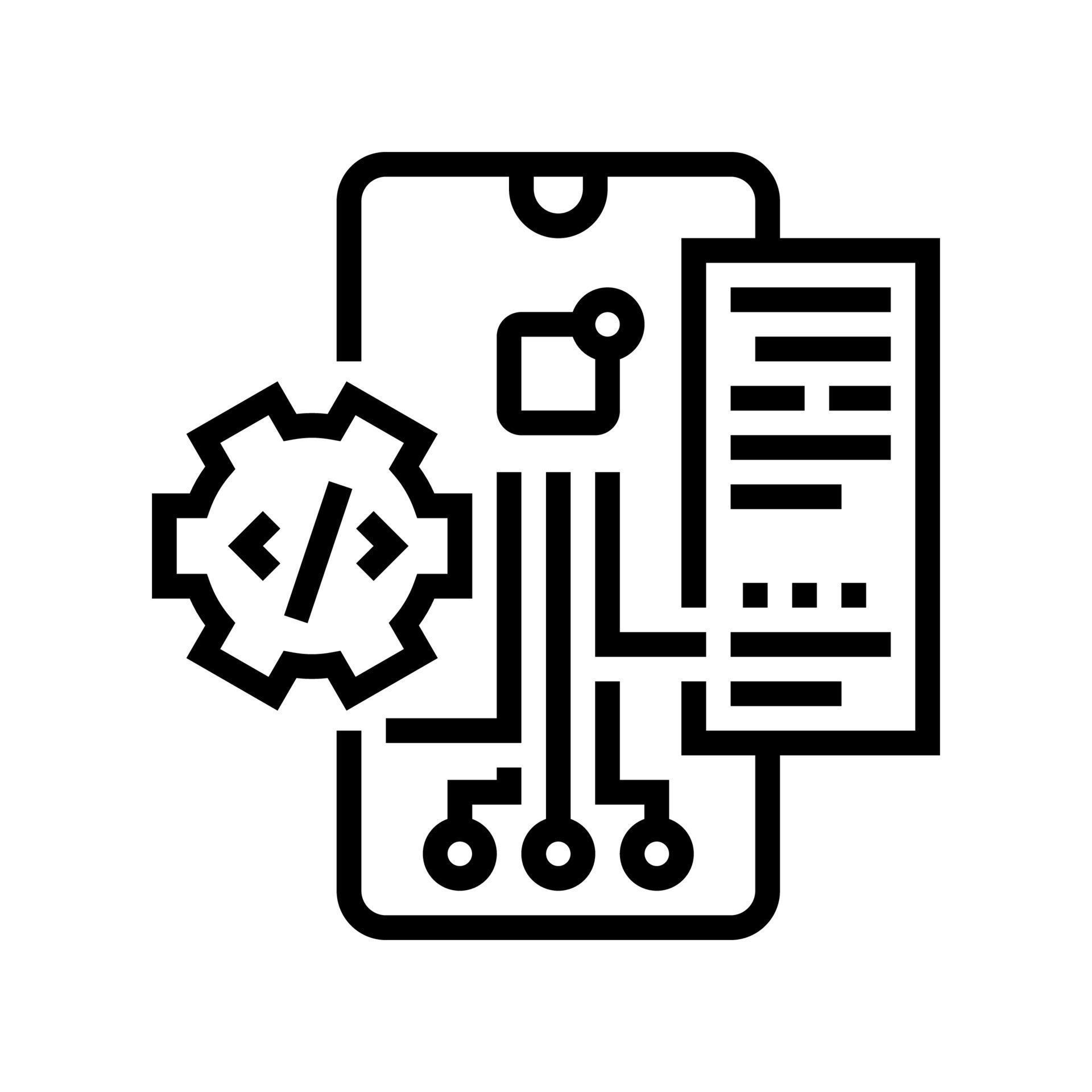 testing application line icon vector illustration 10315025 Vector Art