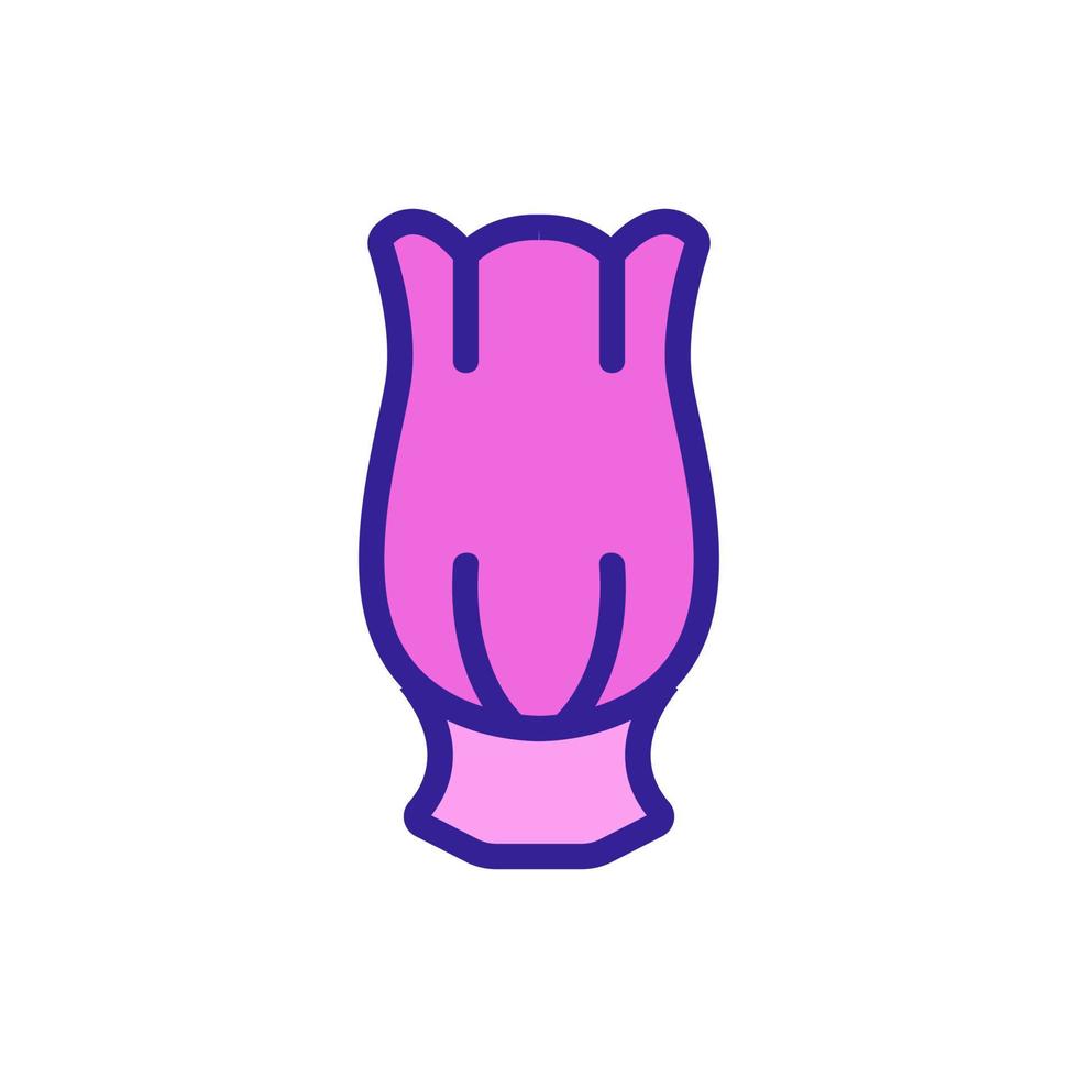 vase in shape of flower icon vector illustration