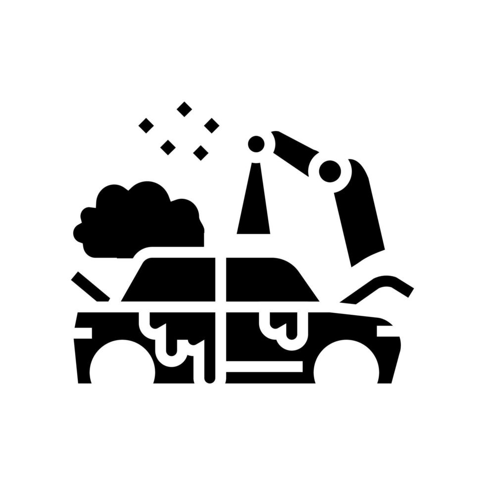 factory auto paint job glyph icon vector illustration