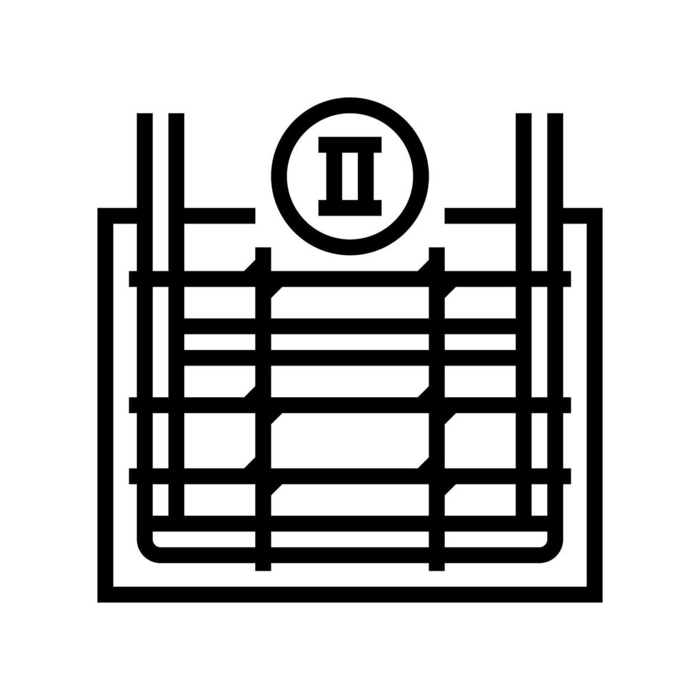 secondary reinforcement line icon vector illustration