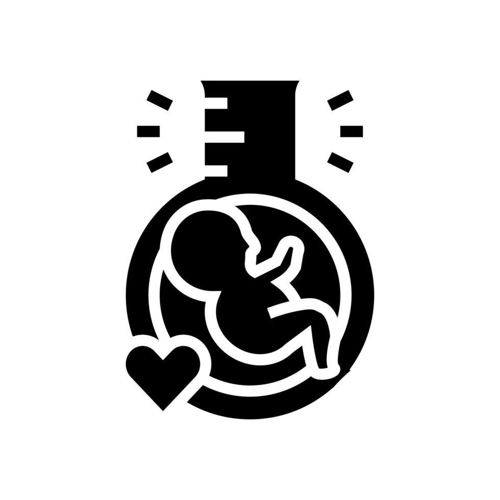 in vitro fertilization glyph icon vector illustration
