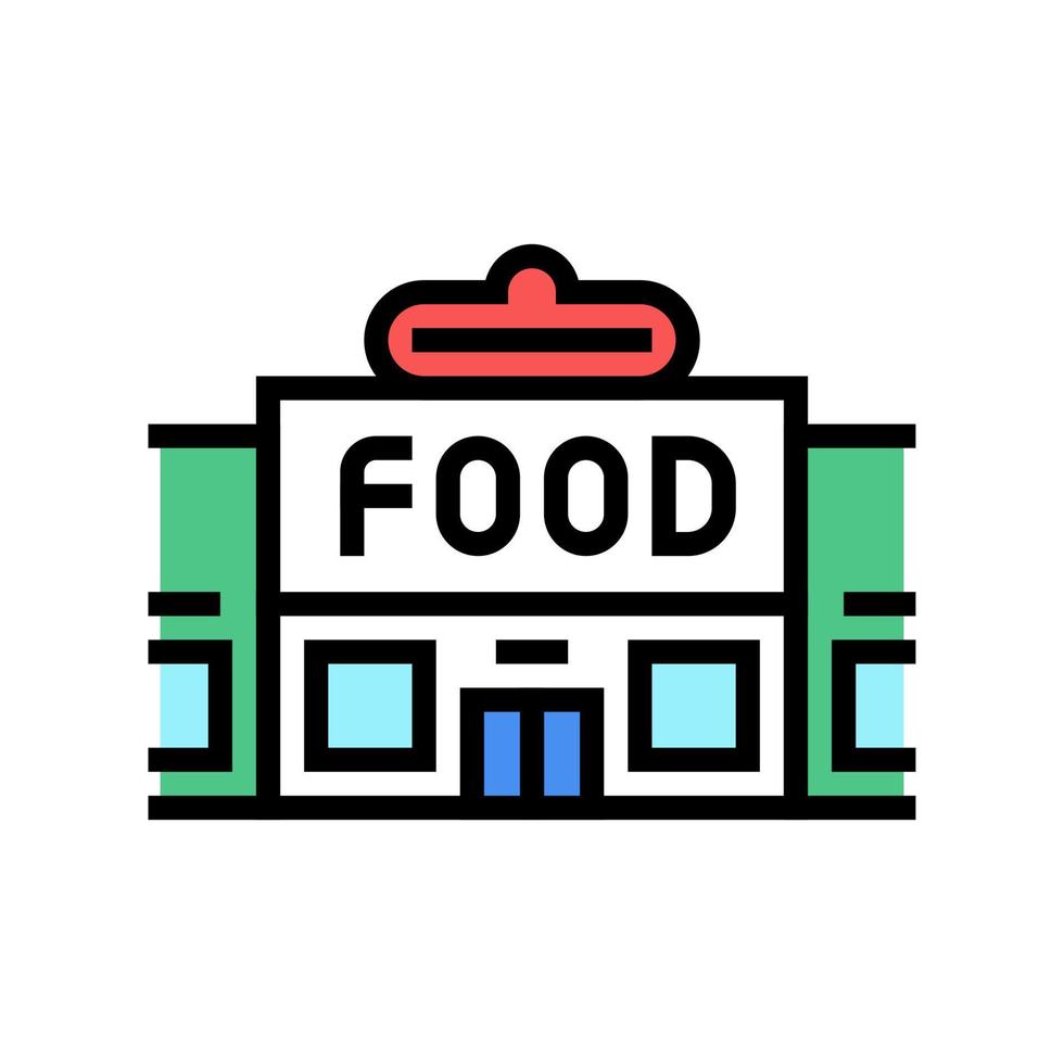 food store building color icon vector illustration