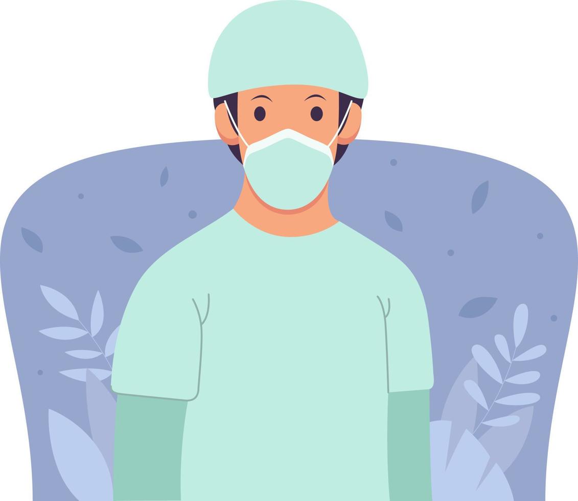 Flat doctor illustration design vector