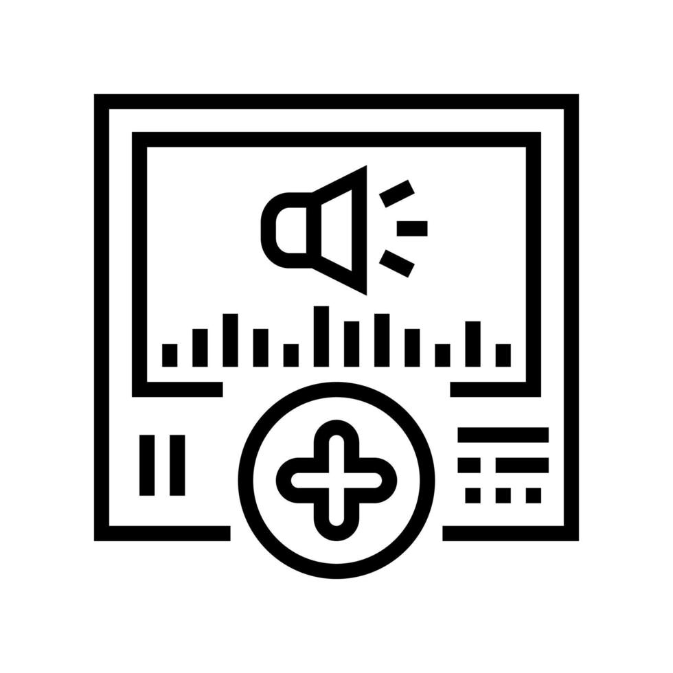 audio message ugc line icon vector illustration