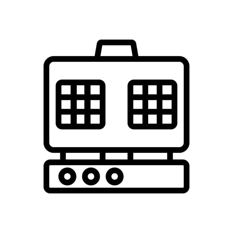 hot waffle iron icon vector outline illustration