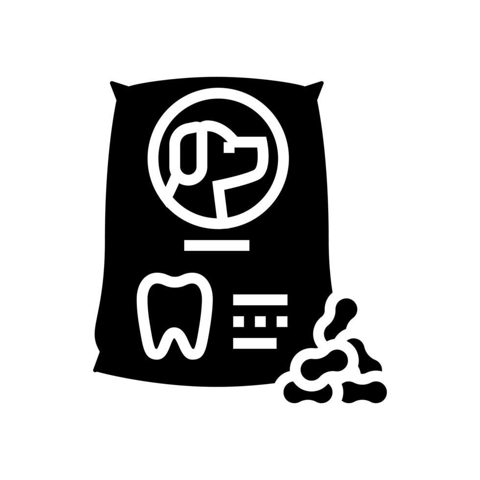 food for teeth glyph icon vector illustration