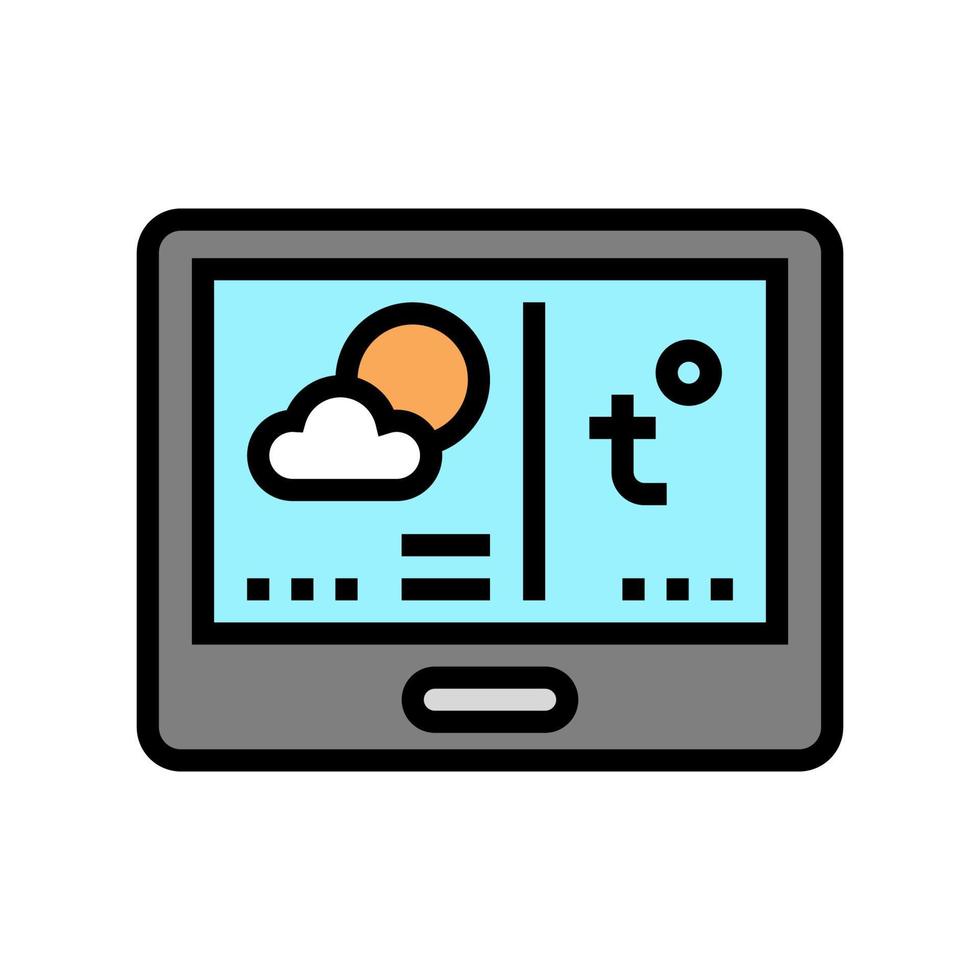 thermostat conditioning system color icon vector illustration