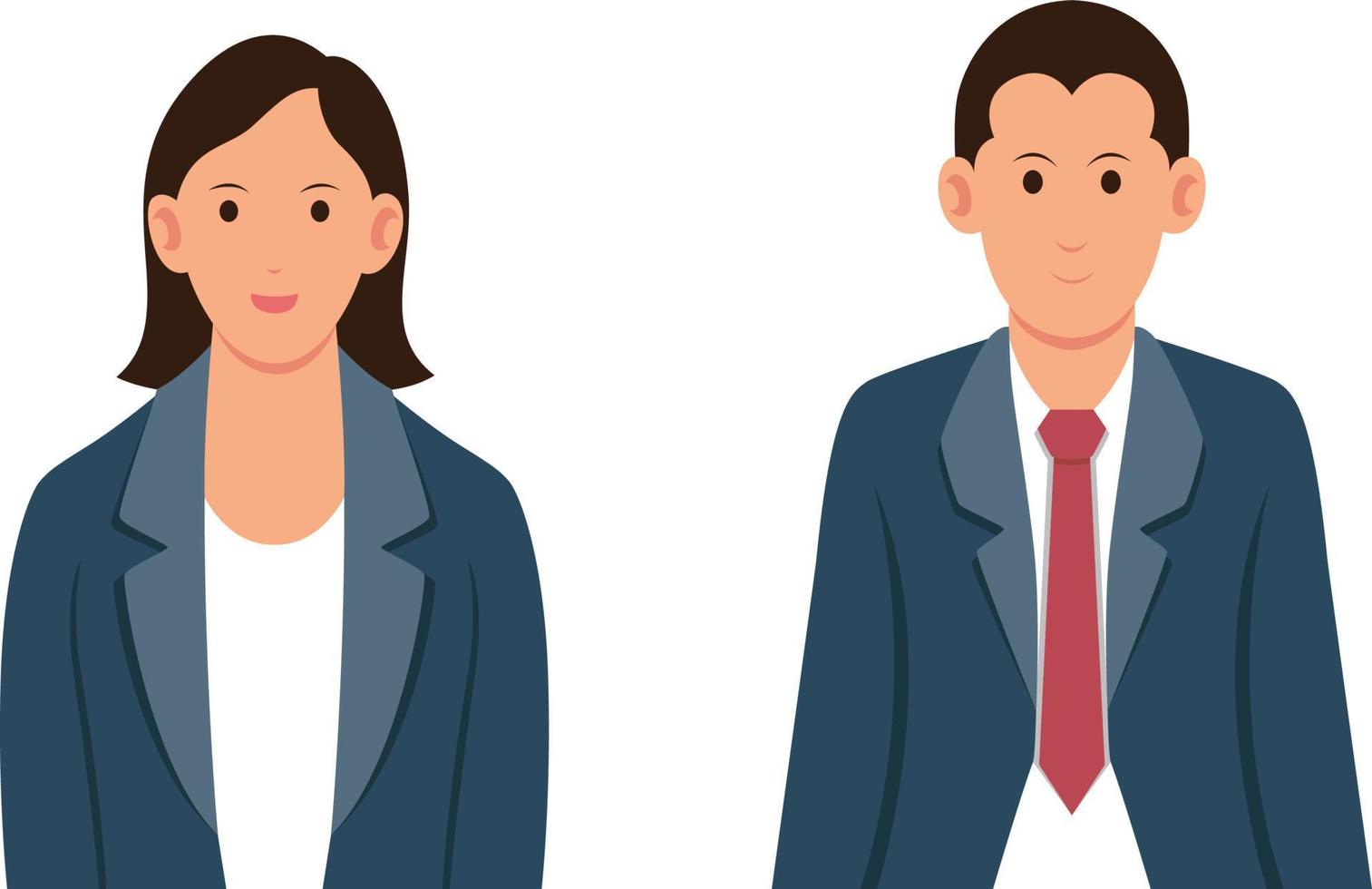 portraits of men and women being office workers vector