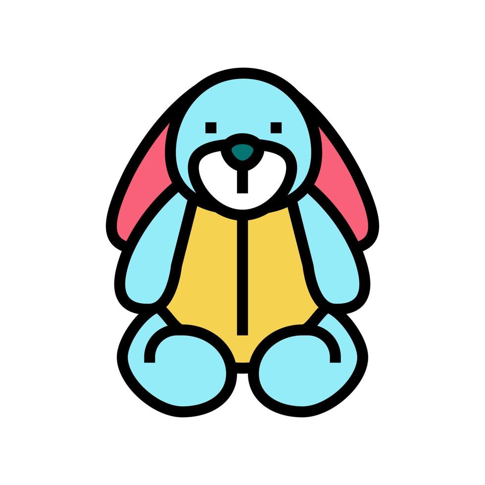 plush toys color icon vector illustration