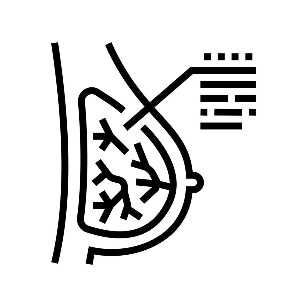 incision breast line icon vector illustration