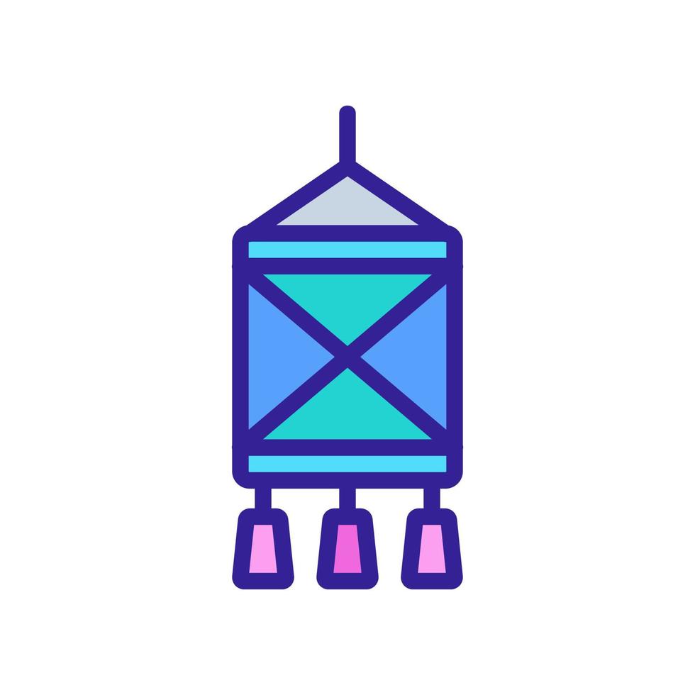 buddhist lantern icon vector outline illustration