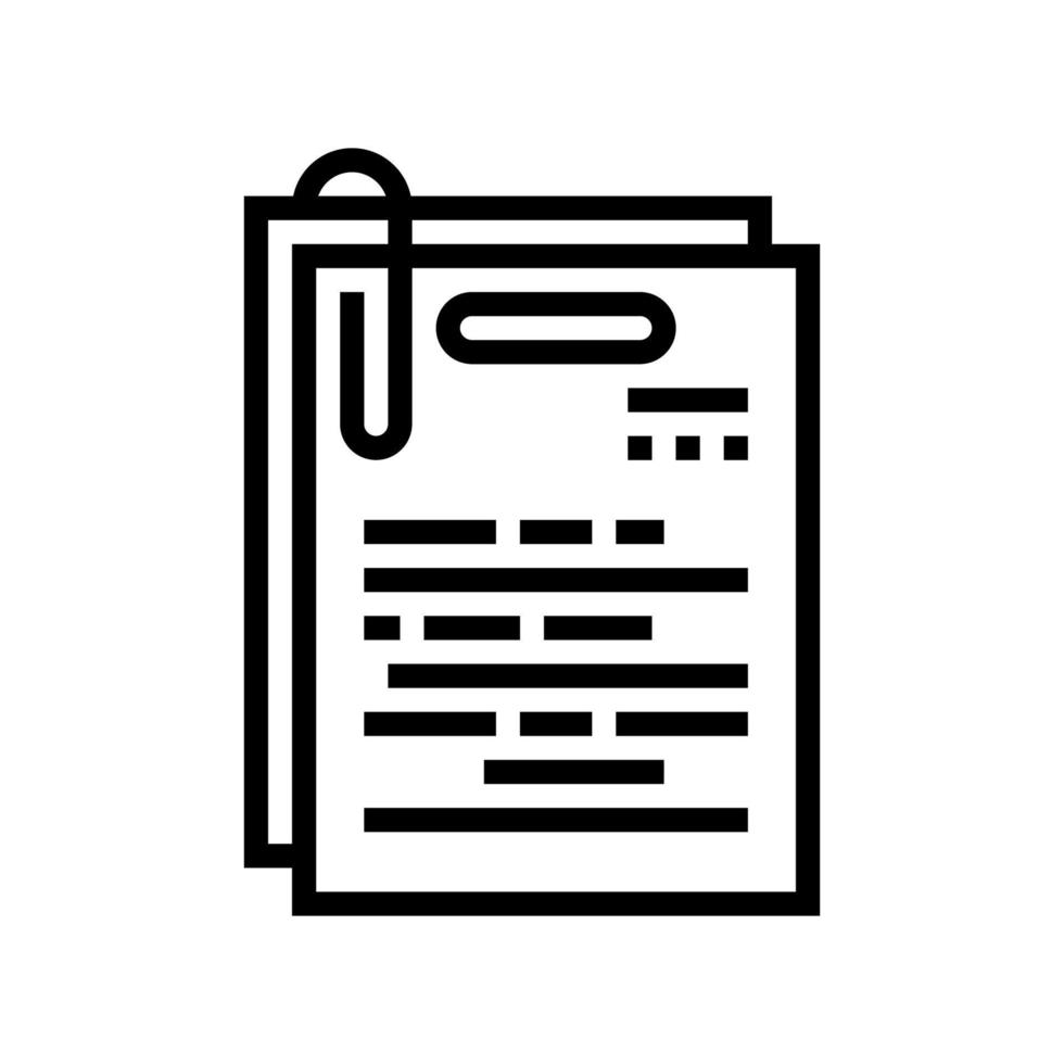 note paper list line icon vector illustration