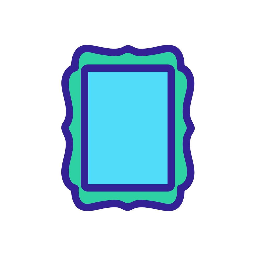 Mirror in the frame of the vector icon. Isolated contour symbol illustration