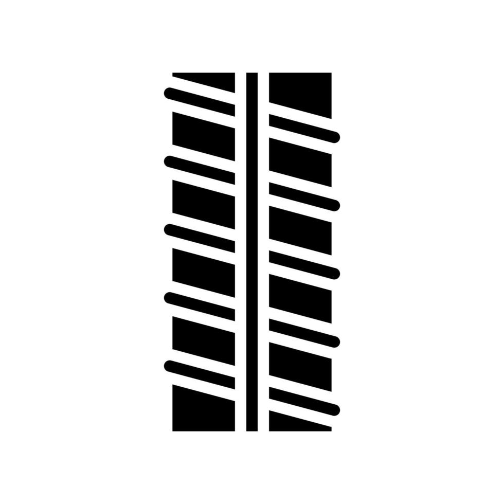 metal rebar glyph icon vector illustration