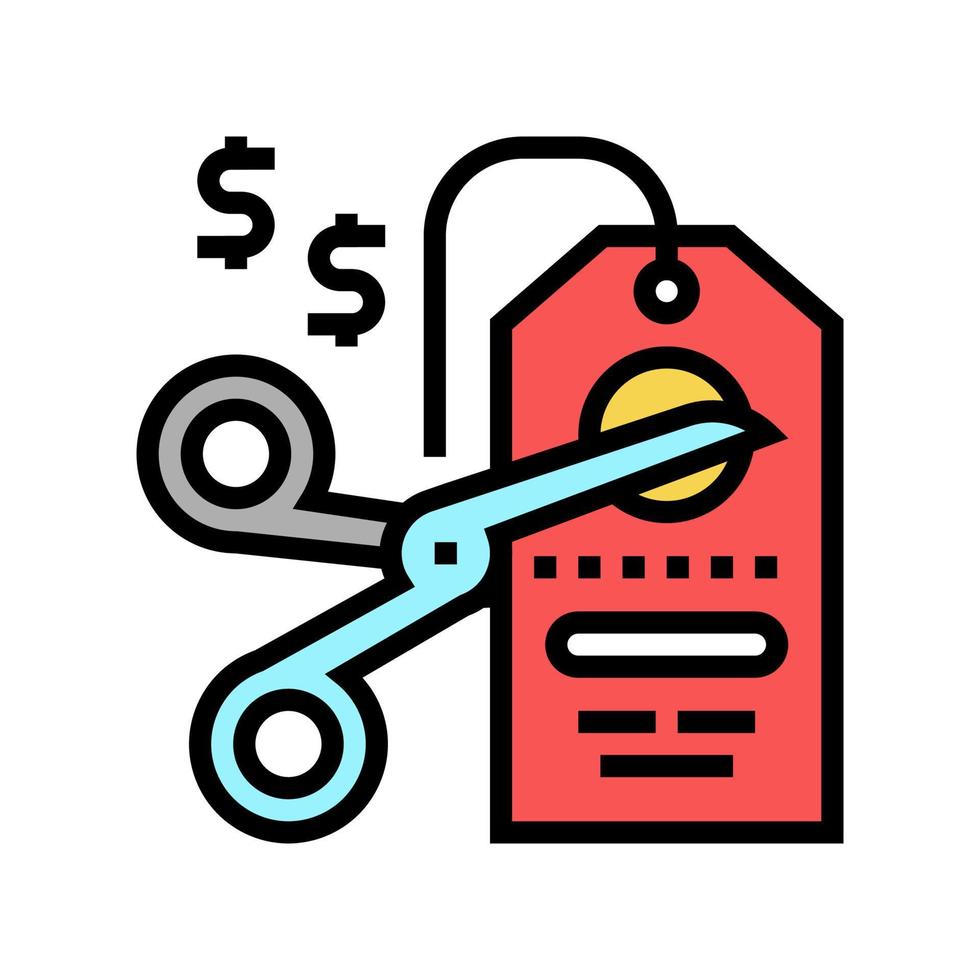 cut price color icon vector illustration