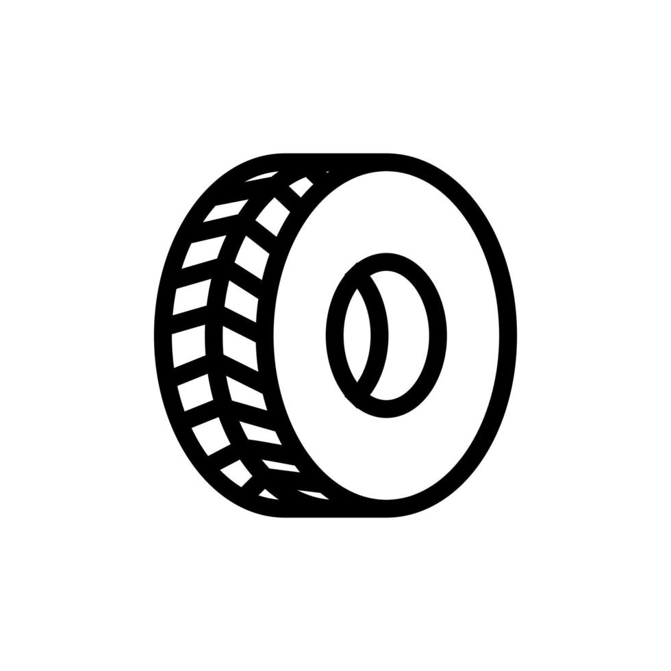 tire icon vector. Isolated contour symbol illustration vector