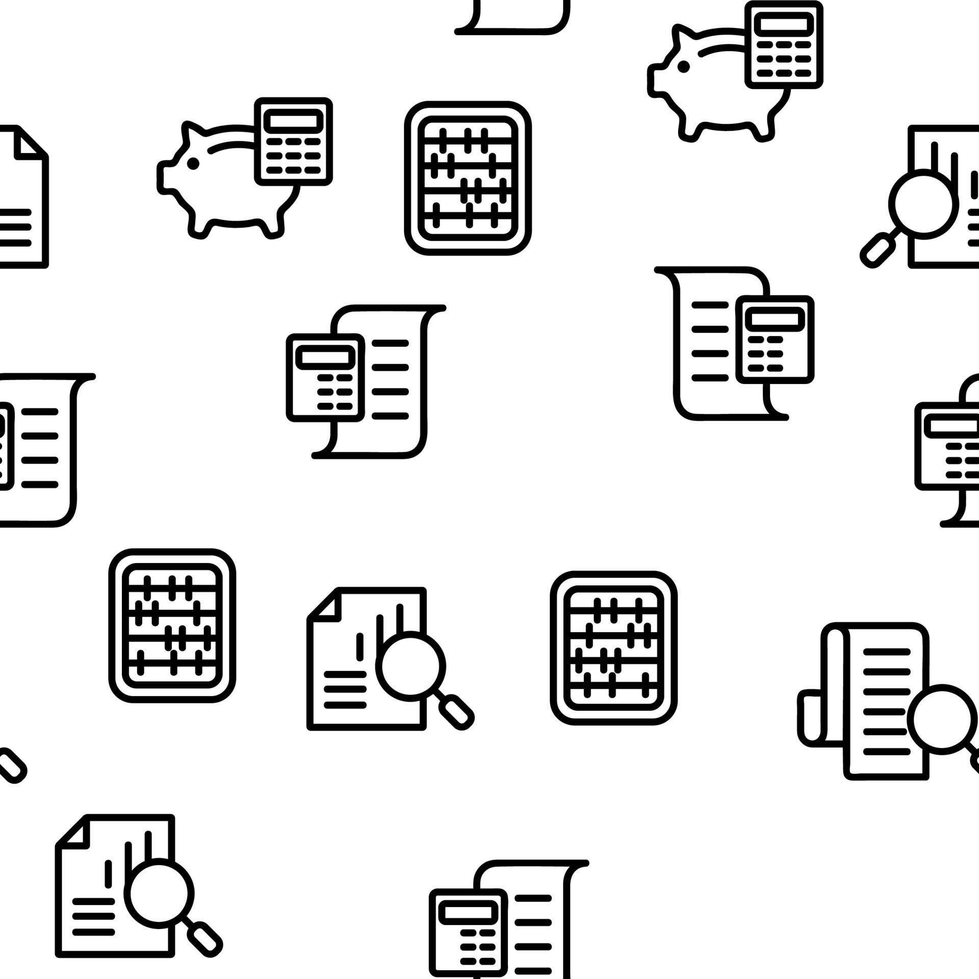 Accounting Pattern Graphics Accounting Elements Vector Seamless Pattern 10315771 Vector Art at Vecteezy