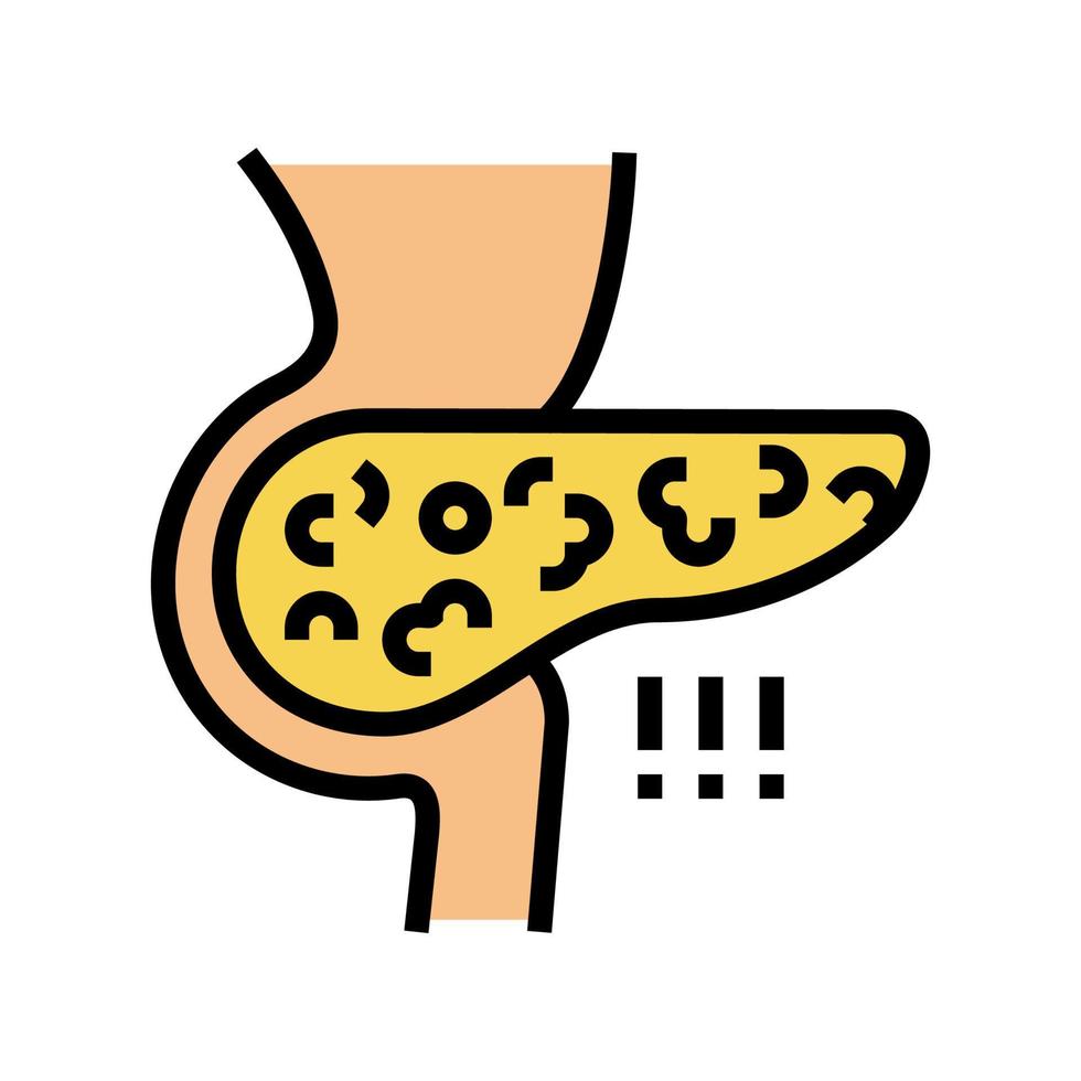 fatty liver color icon vector illustration