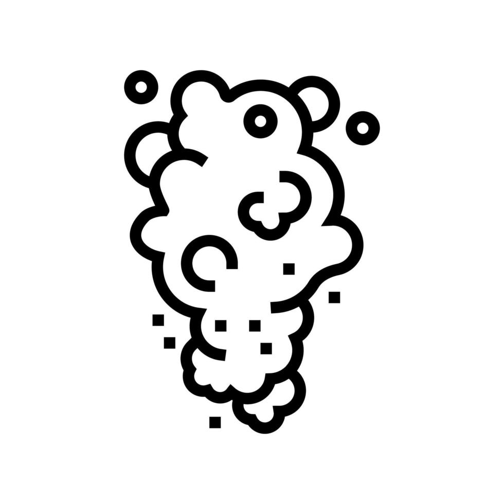 steam smoke line icon vector illustration