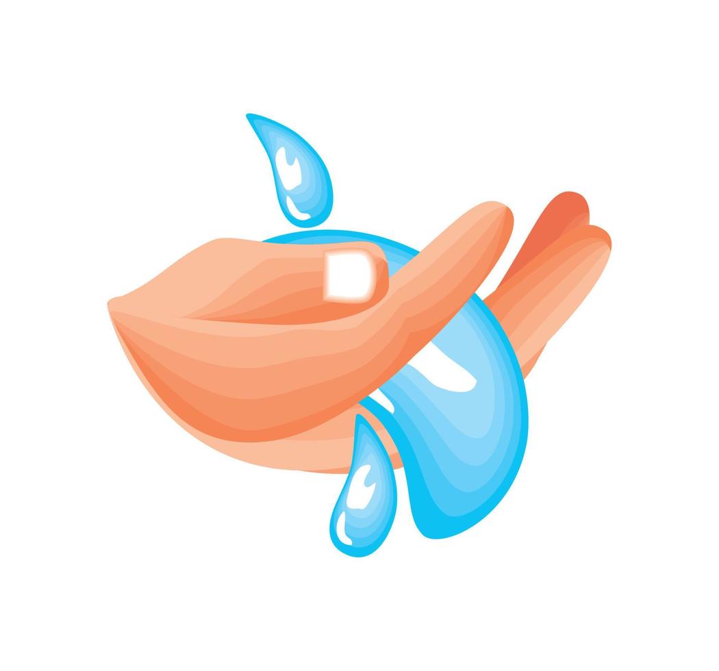 hand with water vector