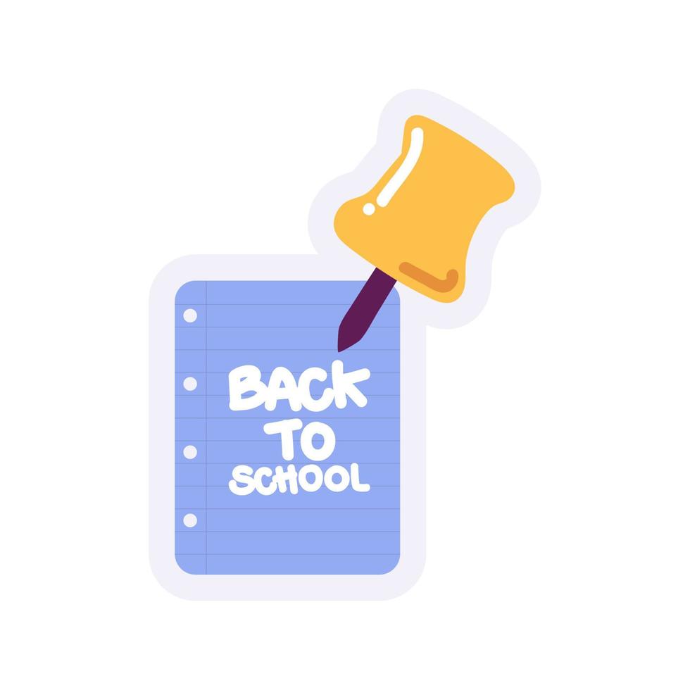 back to school pushpin vector