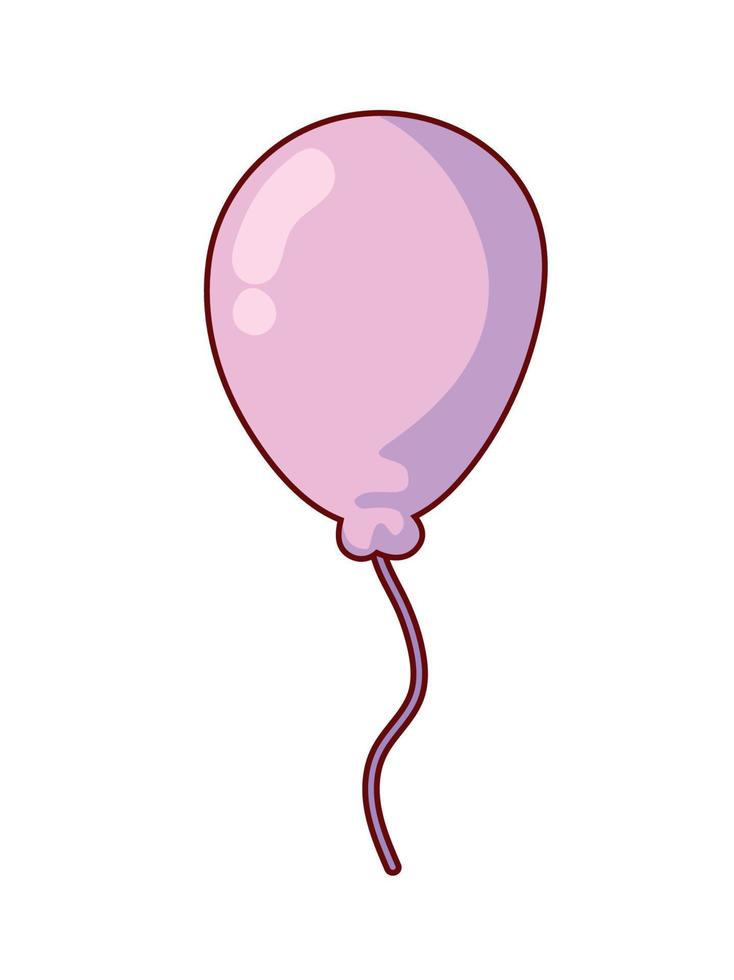 pink balloon party vector