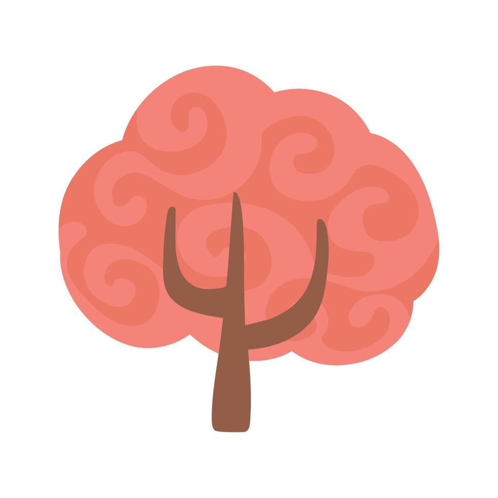 icono de árbol frondoso vector