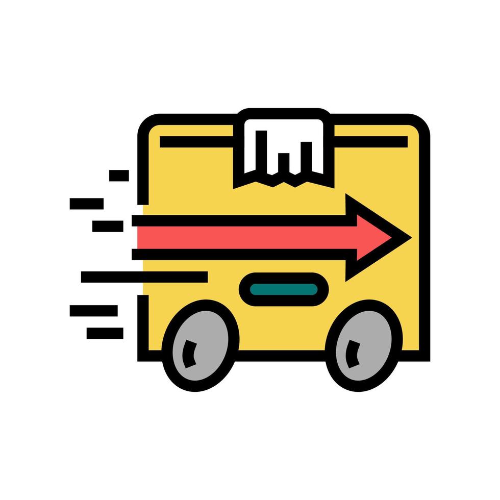 express delivery color icon vector illustration