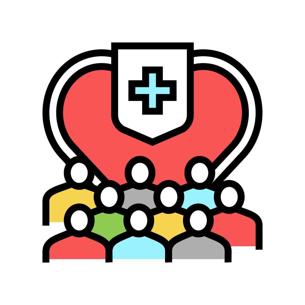 ilustración de vector de icono de color de salud y seguridad pública