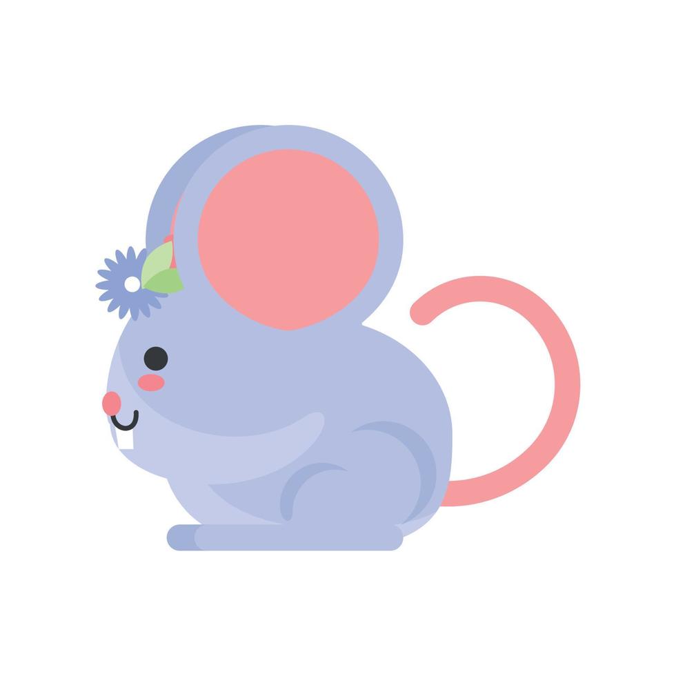 cute mouse spring animal vector