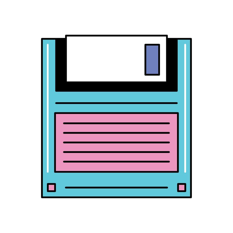 disquete retro futurista vector